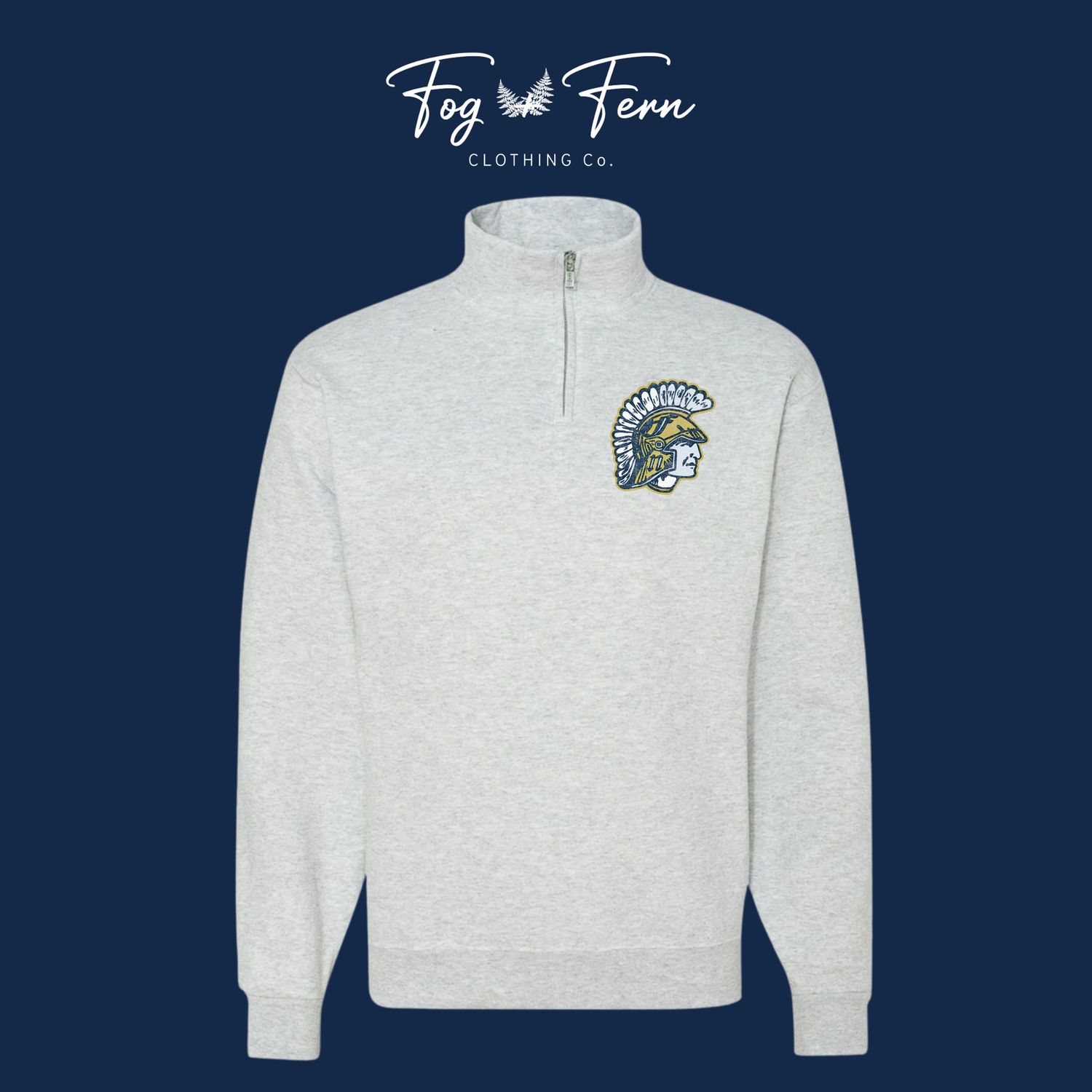 Round Forks Spartan Design Quarter Zip- Adult