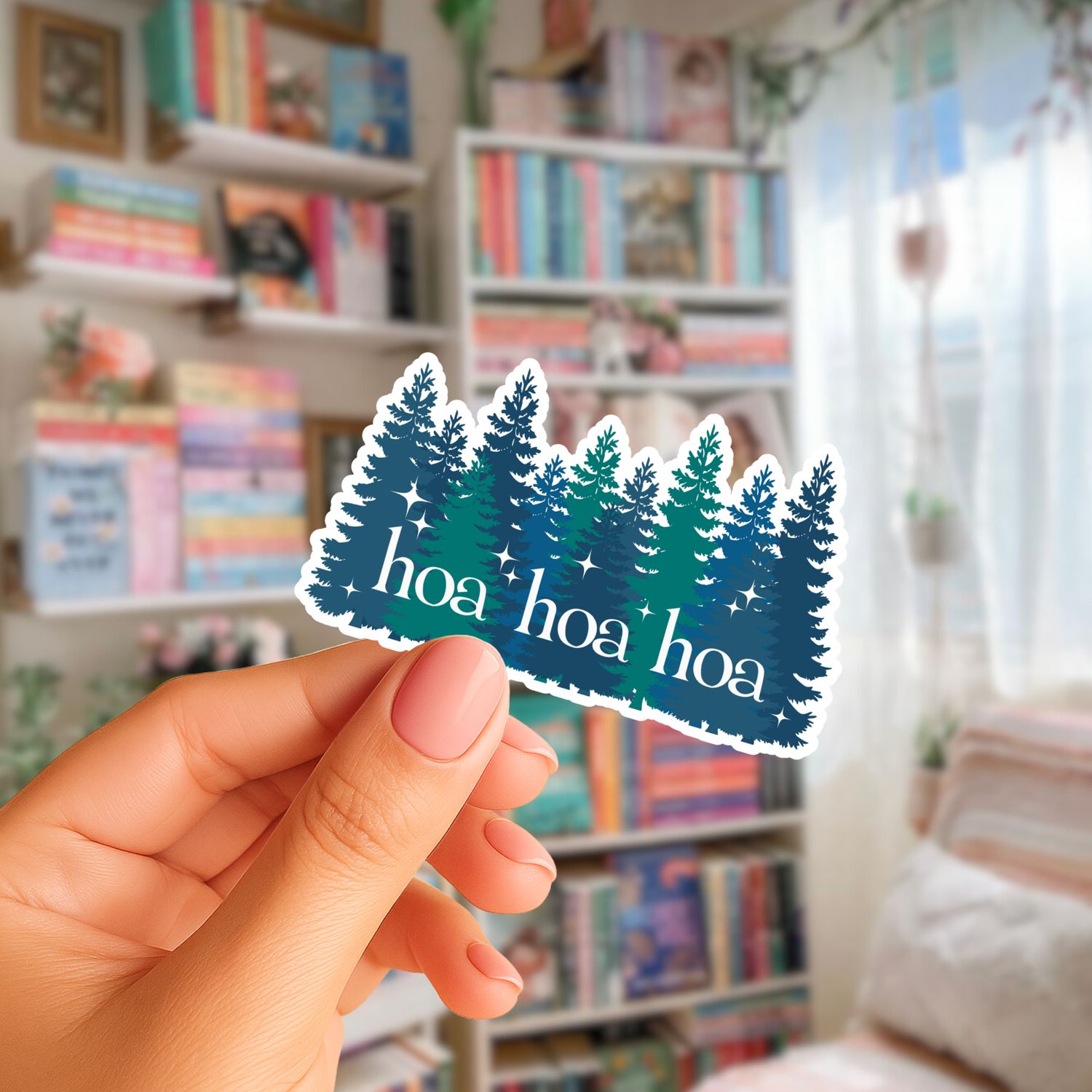 Hoa Hoa Hoa Shimmering Twilight Inspired Sticker