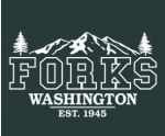 Forks Mountain Emblem Embroidered Tee, Color: Emerald, Size: Small