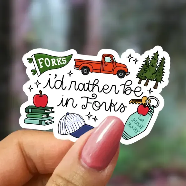 I'd Rather Be in Forks Star Sparkle Sticker