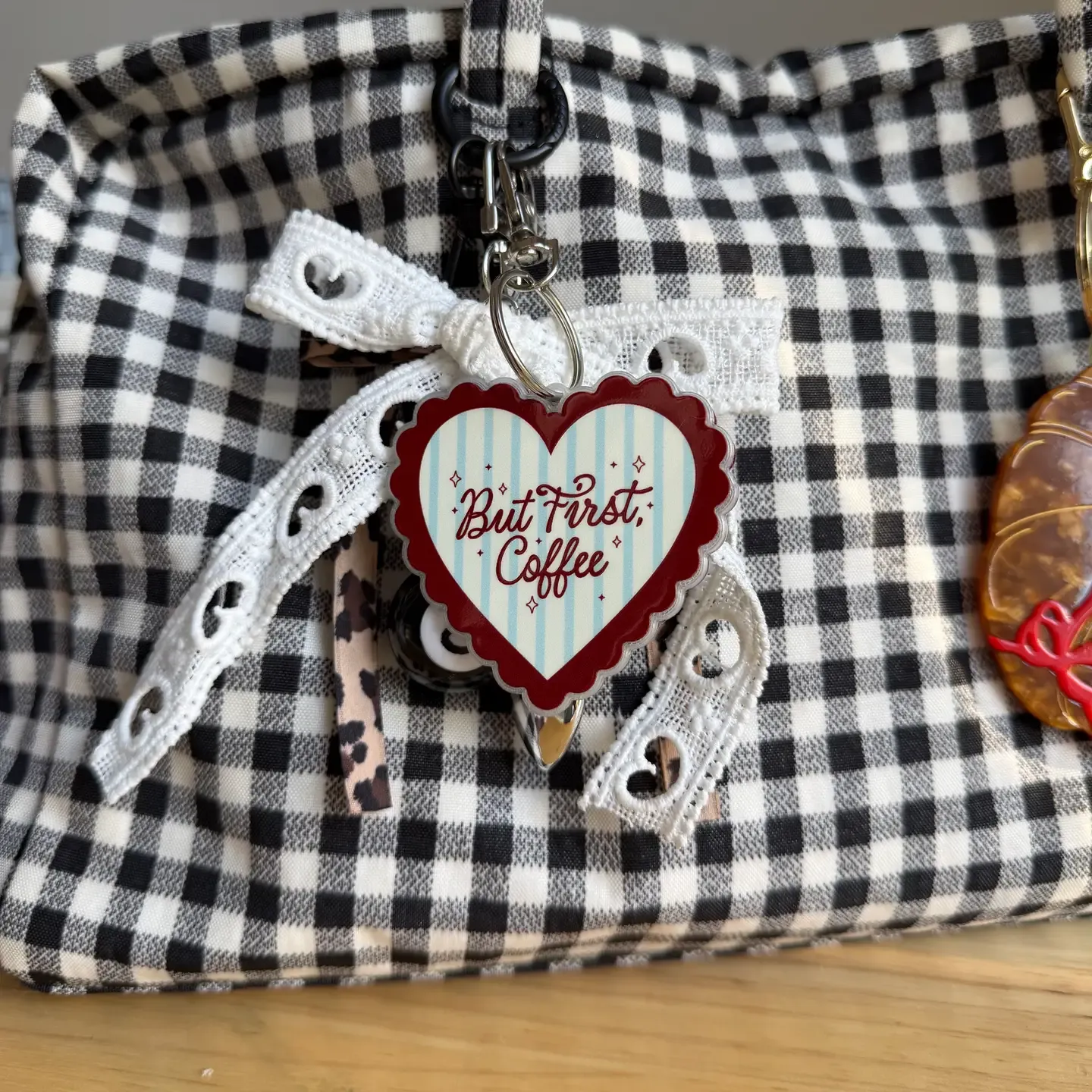 But First Coffee Keychain/Bag Charm