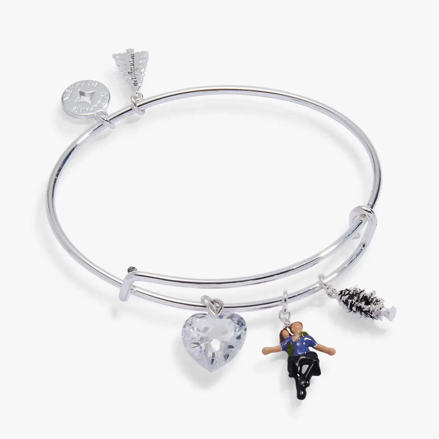 The Twilight Saga Bella &amp; Edward Charm Bangle Silver
