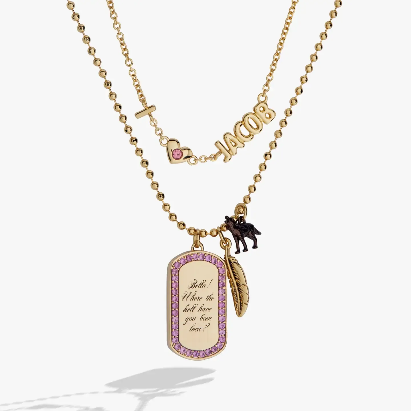 The Twilight Saga Jacob Pendant Necklace Gold