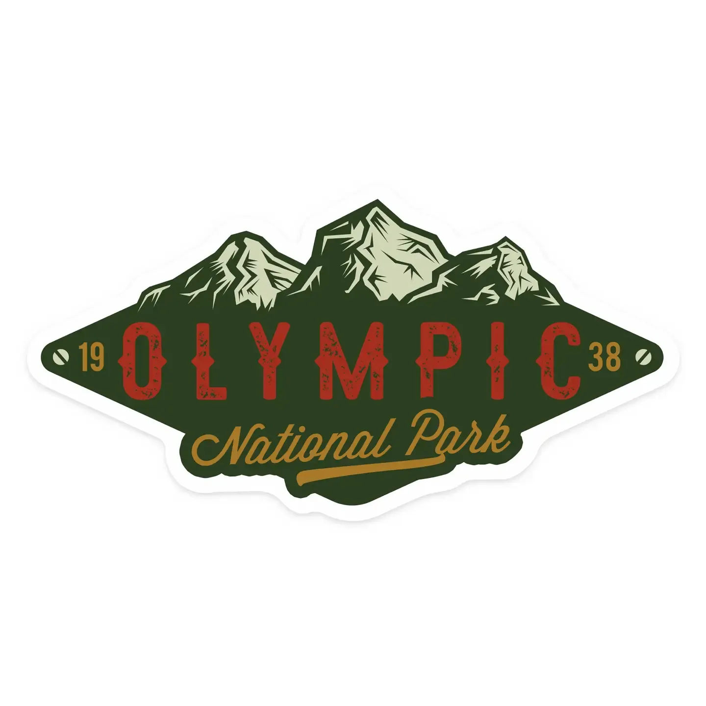 Sticker Olympic National Park, Washington Mountain