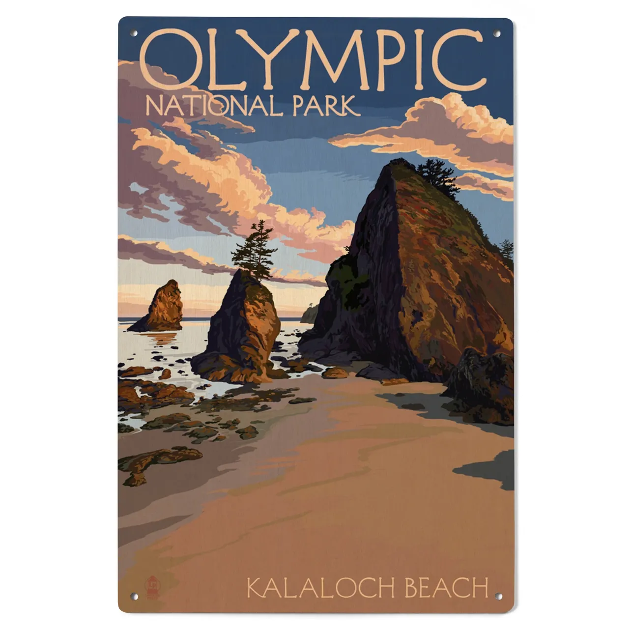 Wood Sign Art Olympic National Park Kalaloch Beach
