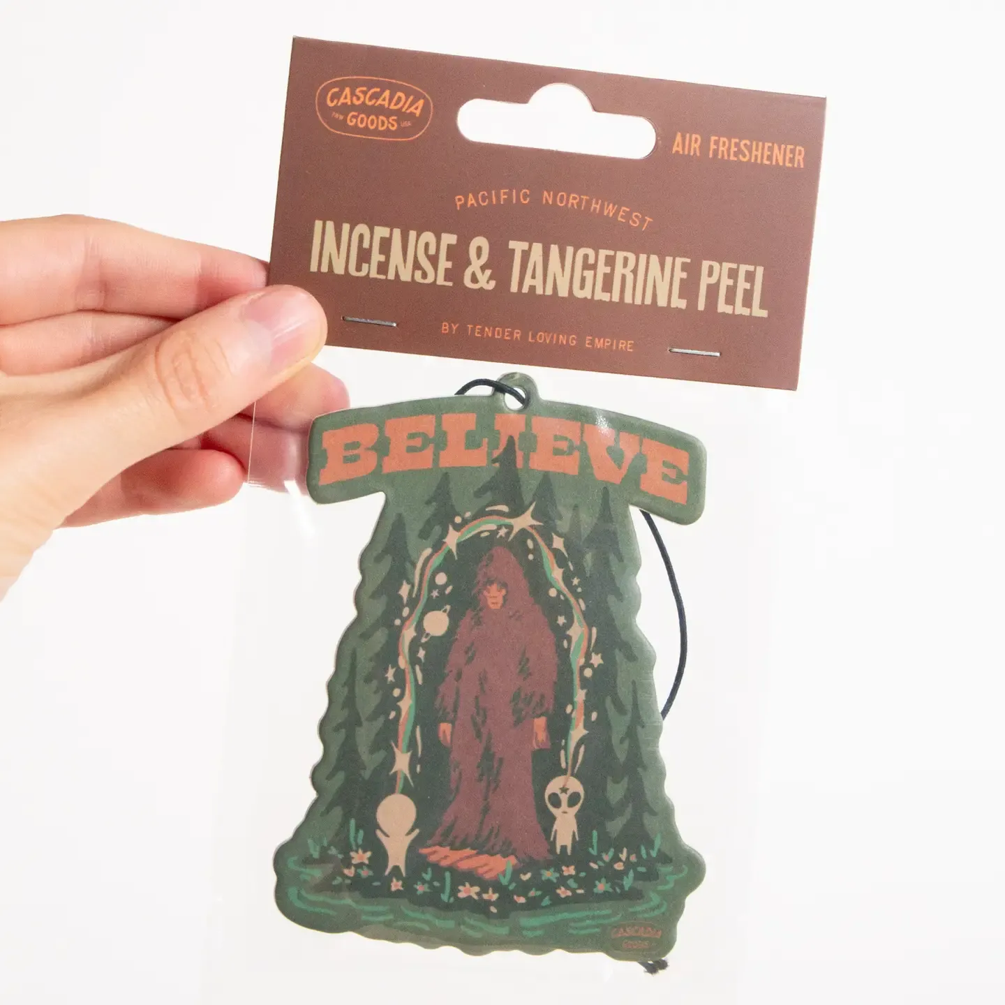 Incense &amp; Tangerine Peel / Believe Bigfoot Air Freshener