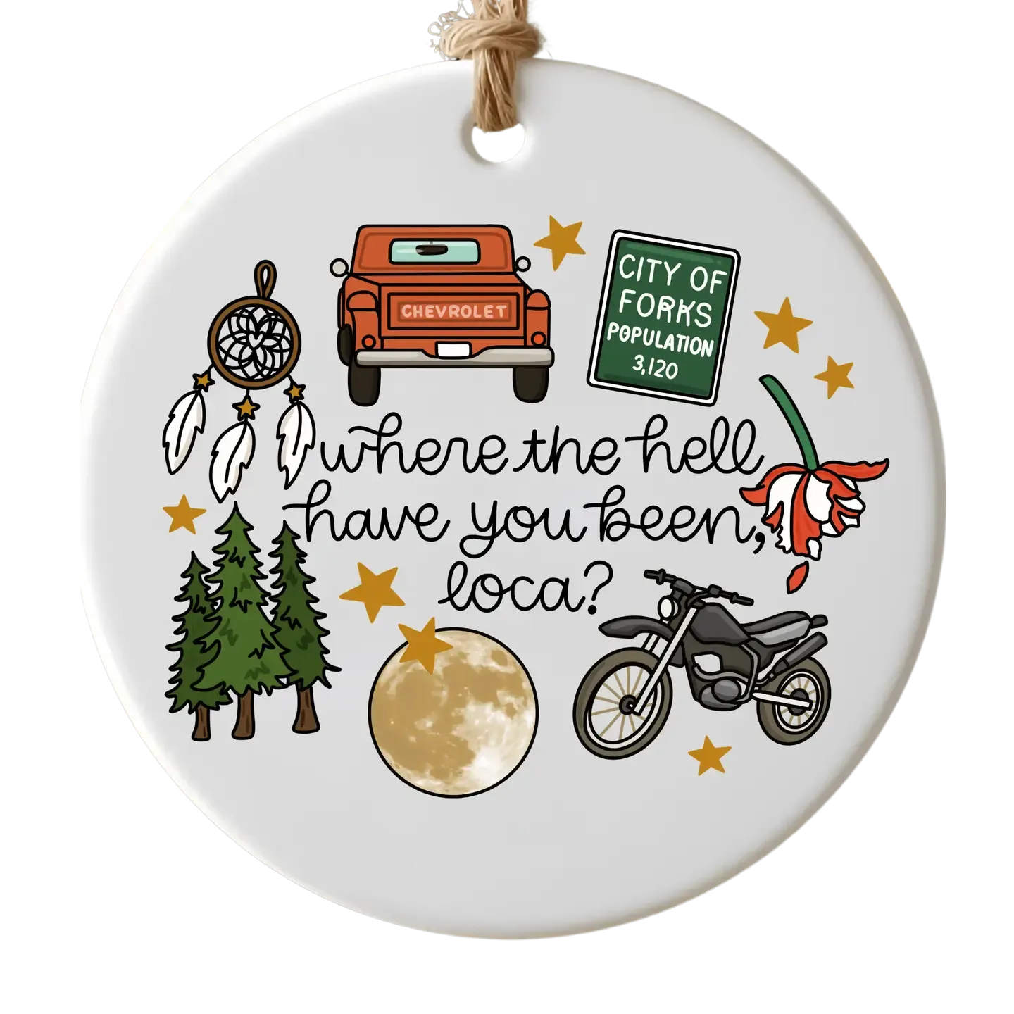 Where the Hell Have You Been, Loca? Ceramic Ornament