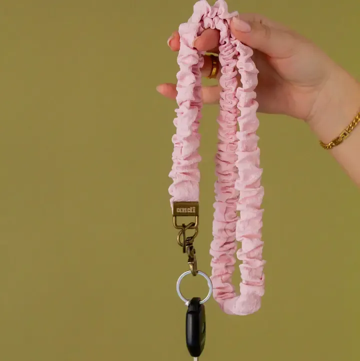 Dainty Pink Textured Lanyard