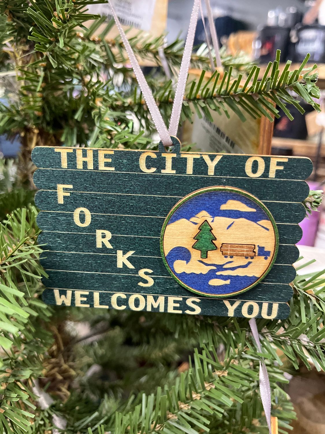Forks Welcome Sign Ornament
