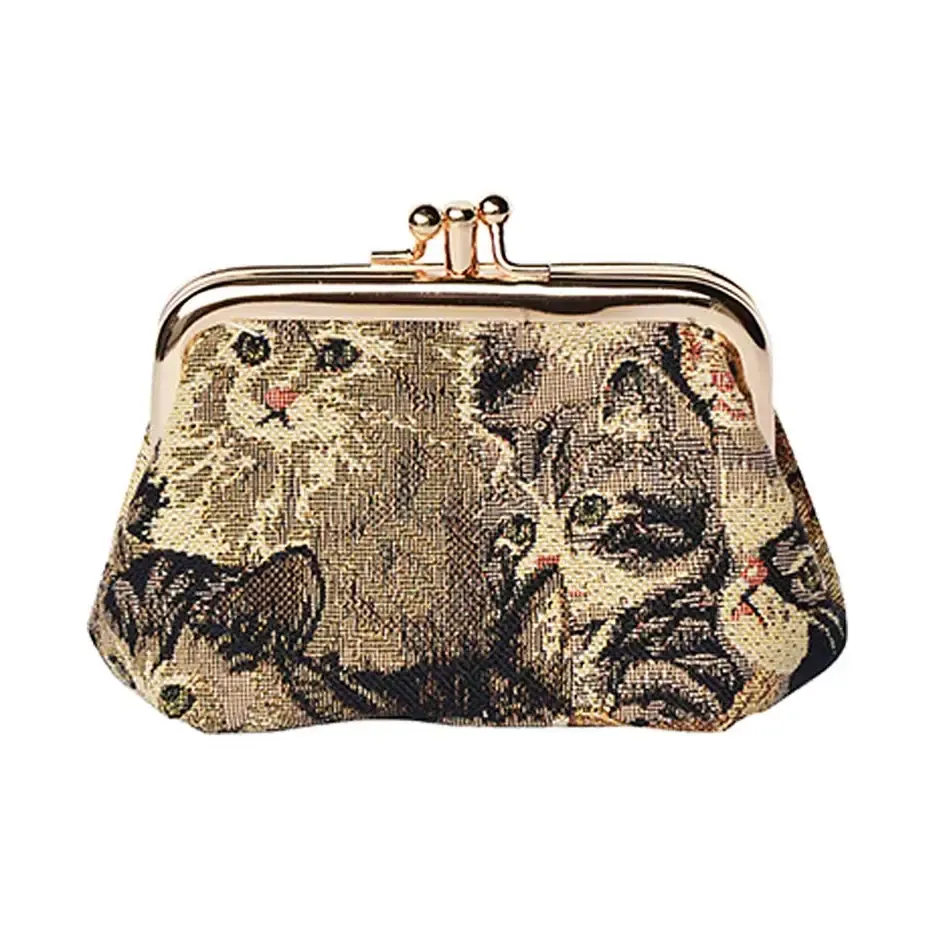Frmp-Cat | Cat Coin Clasp Frame Purse Wallet