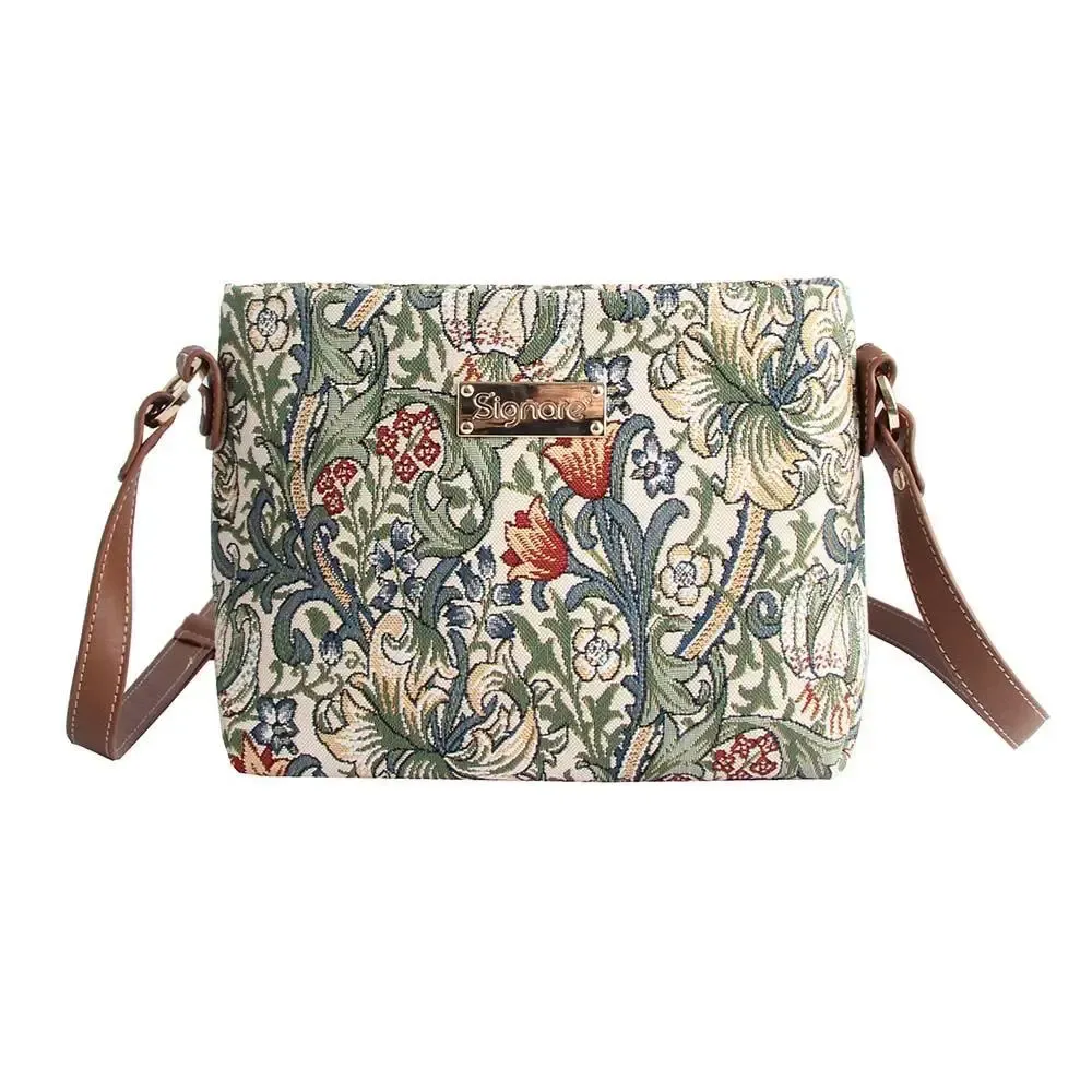 William Morris Golden Lily Cross Body Bag Purse Handbag