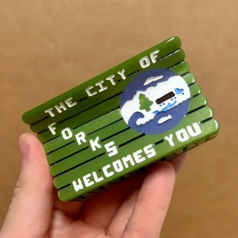 Welcome Sign Claw Clip 3in
