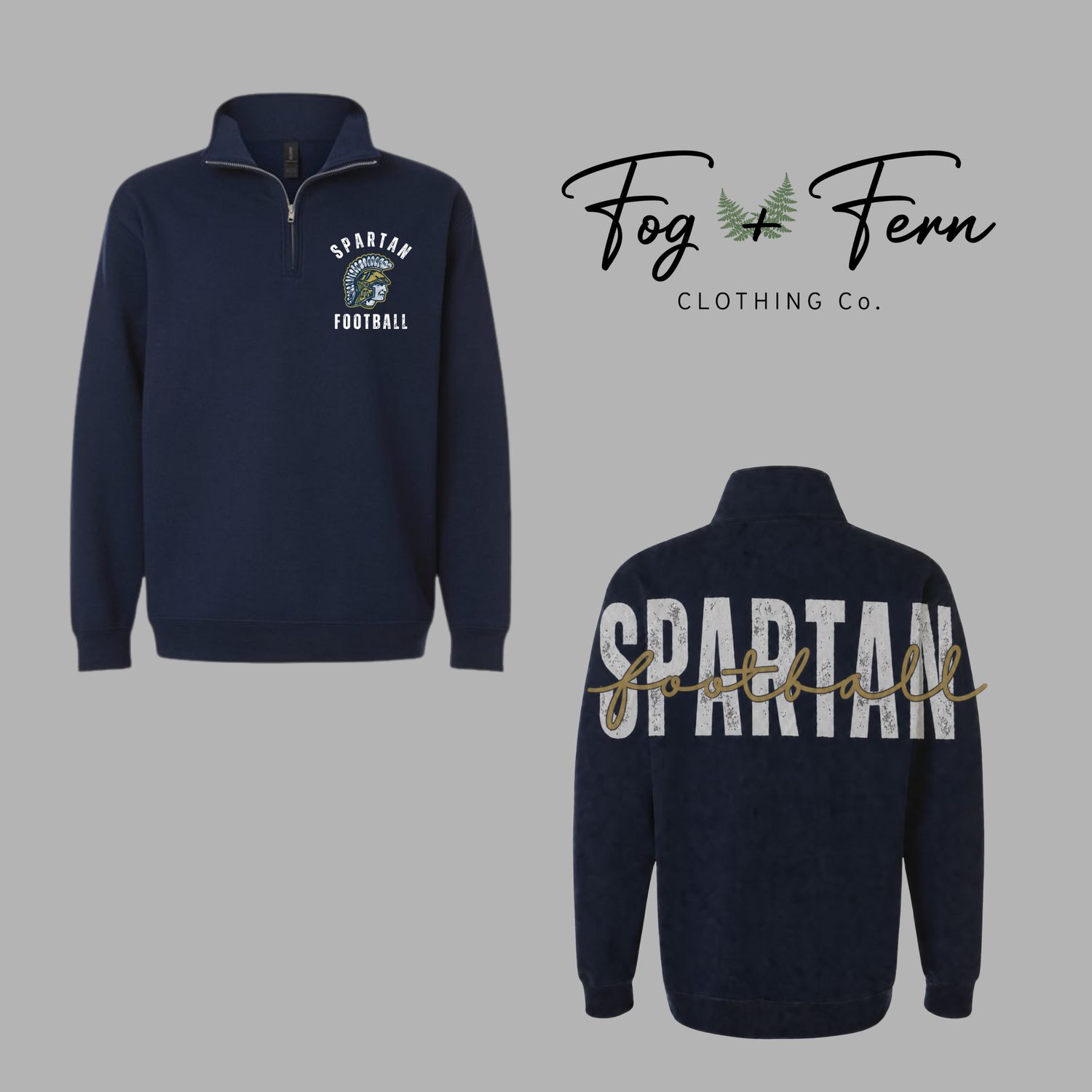 Spartan Football 1/4 Zip Oversized Print