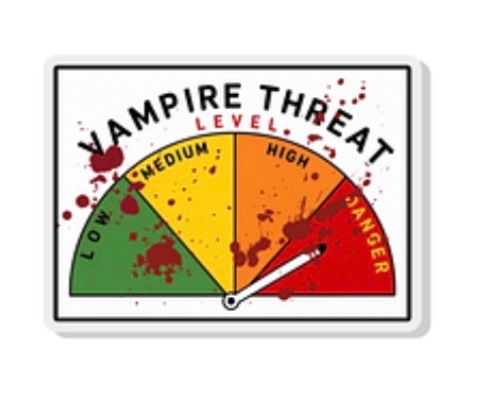 Vampire Threat Acrylic Pin