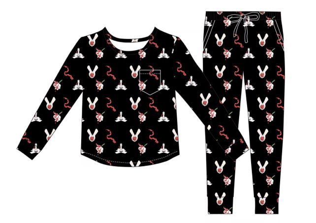 Adult Black Book Cover PJ Set