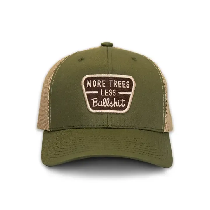More Trees Trucker Hat, Color: Moss