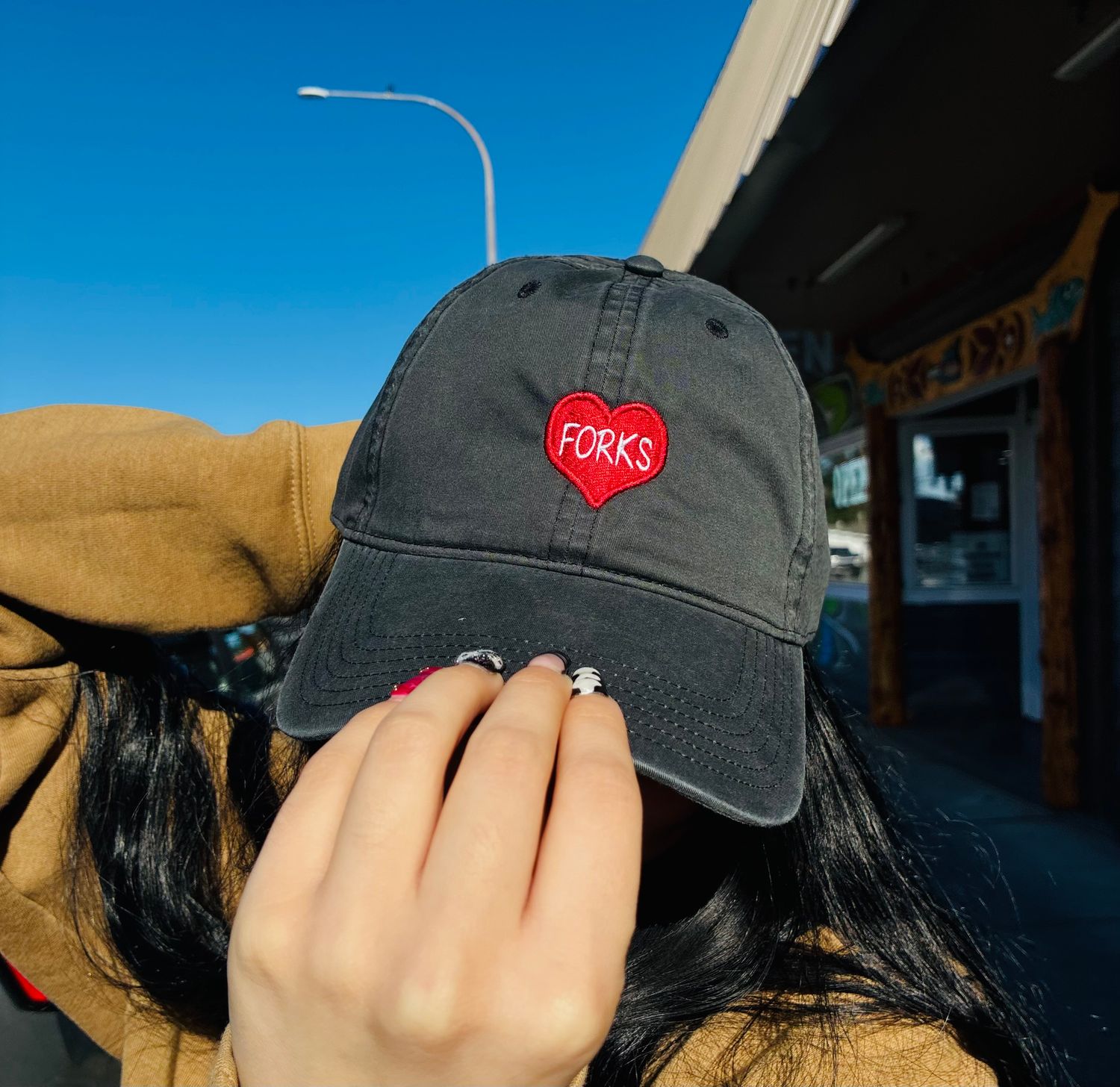 Forks Heart Dad Hat