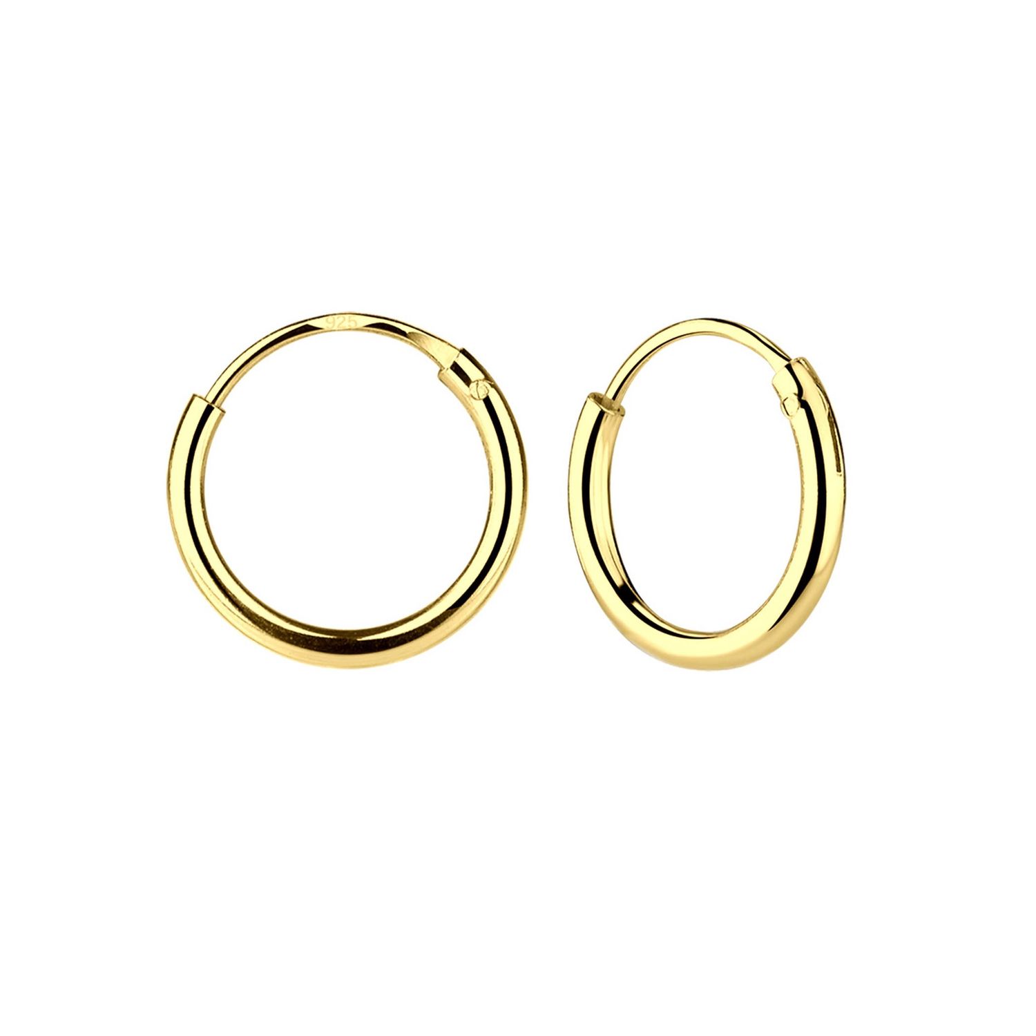 14K Gold-Plated Endless Hoop Earring for Children and Babies
