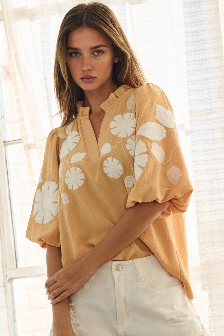 Bubble Sleeve Blouse