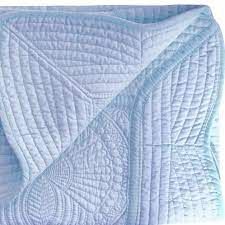 Heirloom Quilt - Baby Quilt Blanket Monogram, Color: Baby Blue