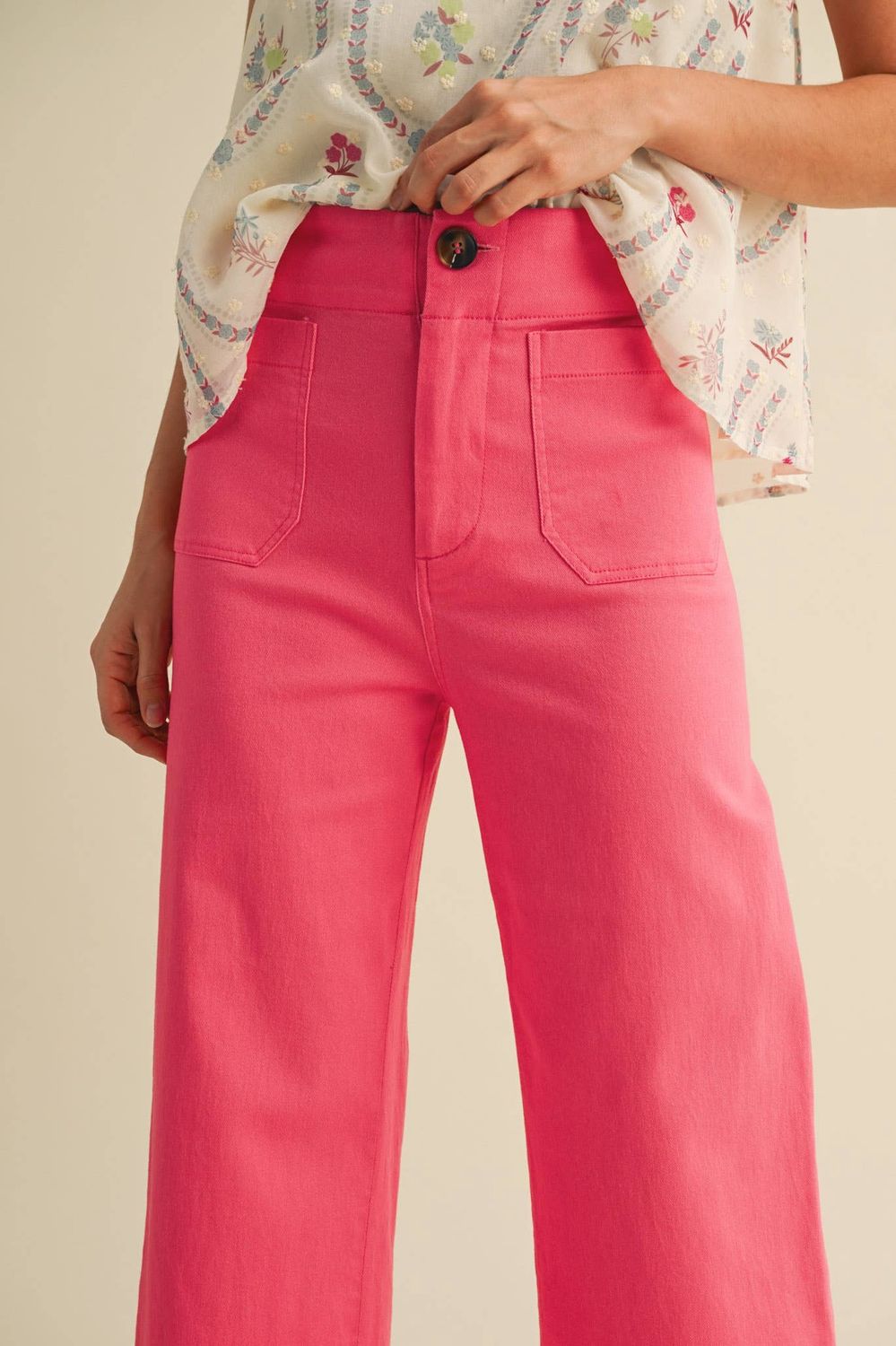 HIGH WAIST CROPPED WIDE LEG PANTS MP3303