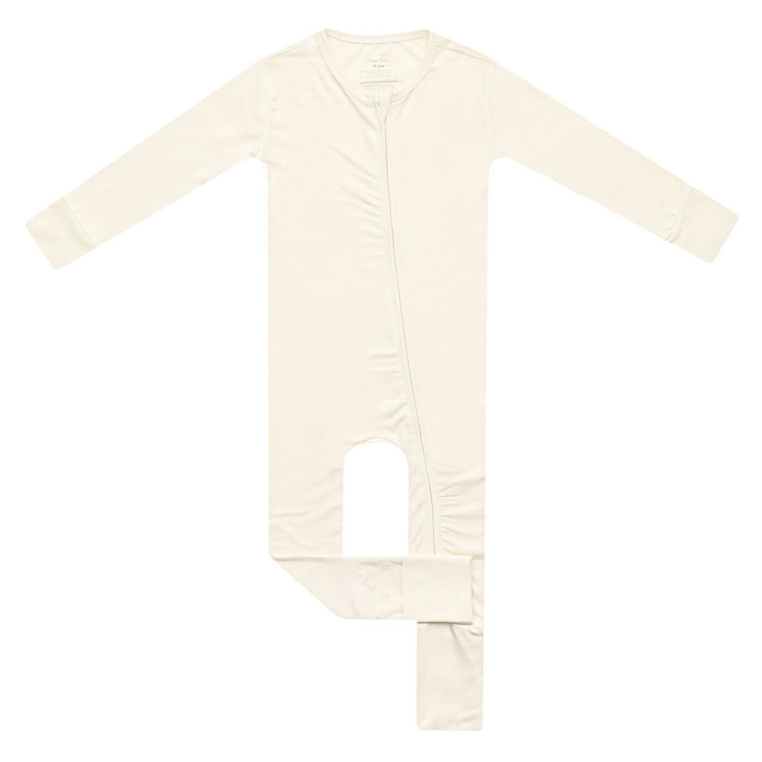 Convertible Zip-Up Footie Pajama - Cru