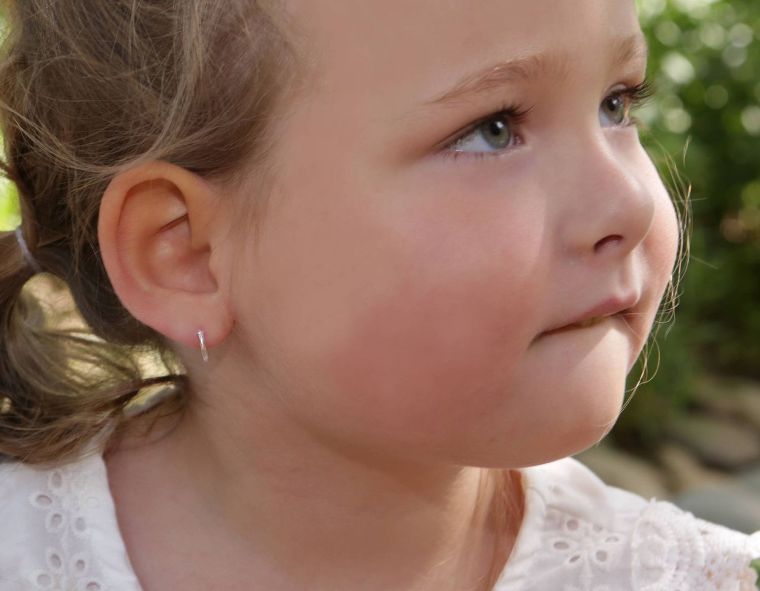Sterling Silver Endless Hoop Earring for Babies and Kids