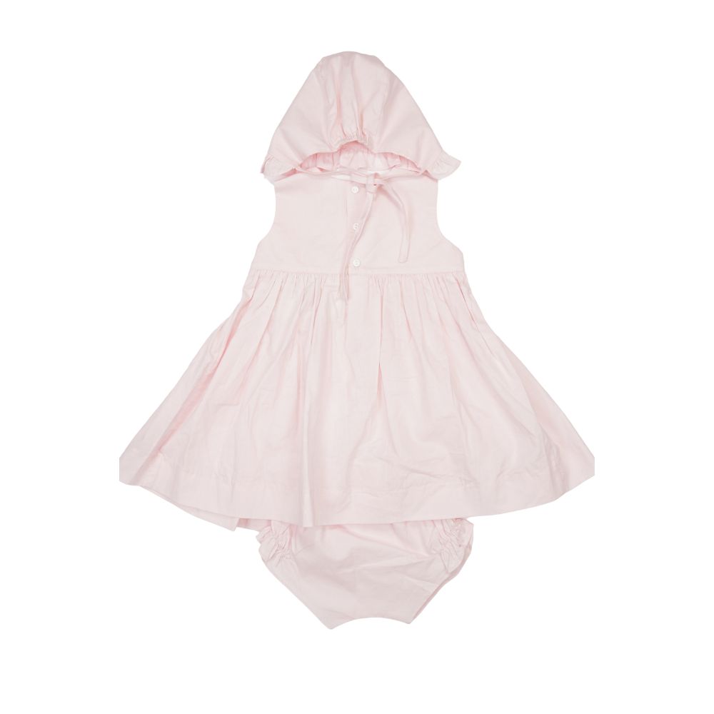 Pink Smocked Sleeveless Dress