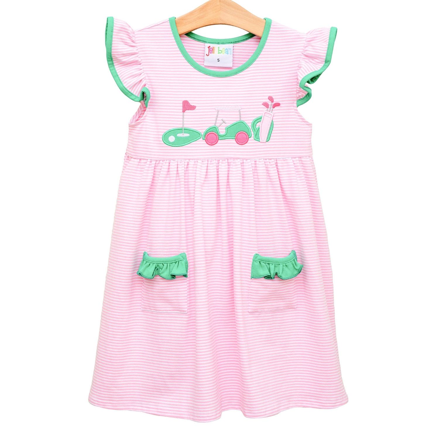Gone Golfing Ruffle Pocket Dress, Size: 7