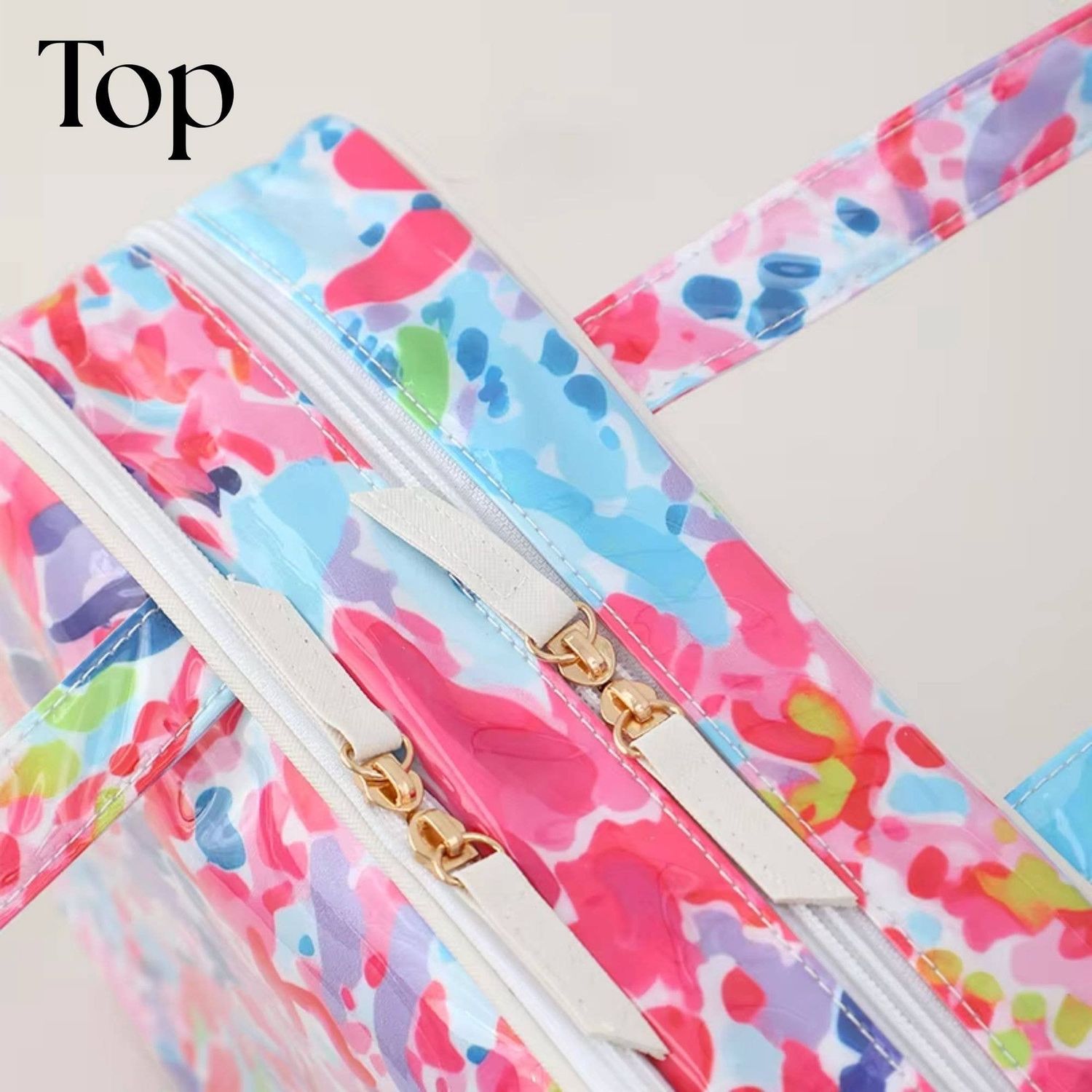 Waterproof Cosmetic Case PVC Make up Bag Sunset Meadow