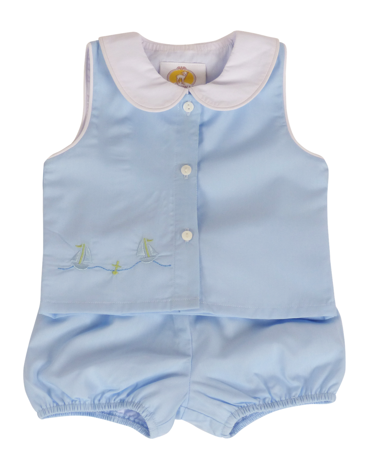 Diaper Cover Set: Sailboats, Size: NB