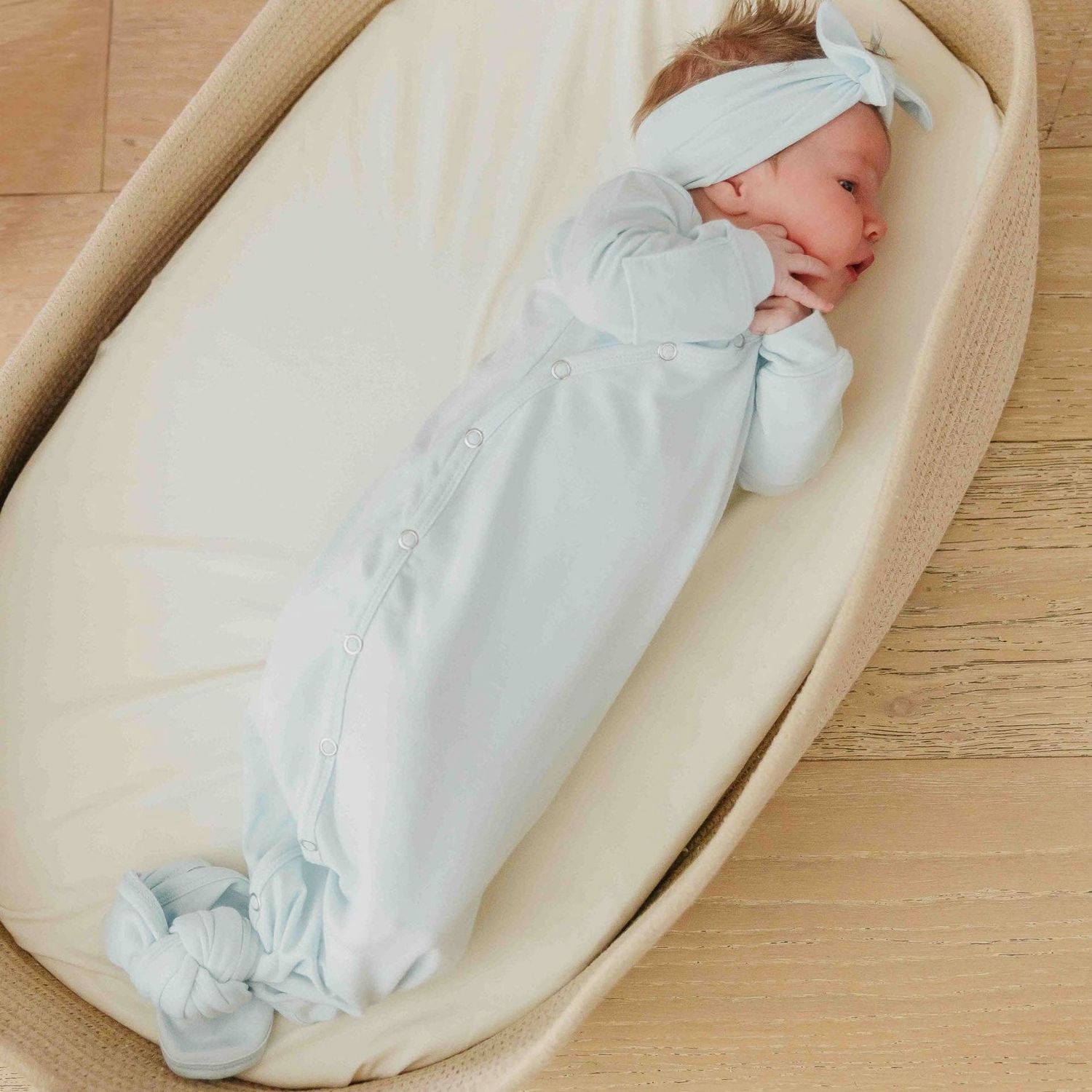 Newborn Knotted Gown - Air
