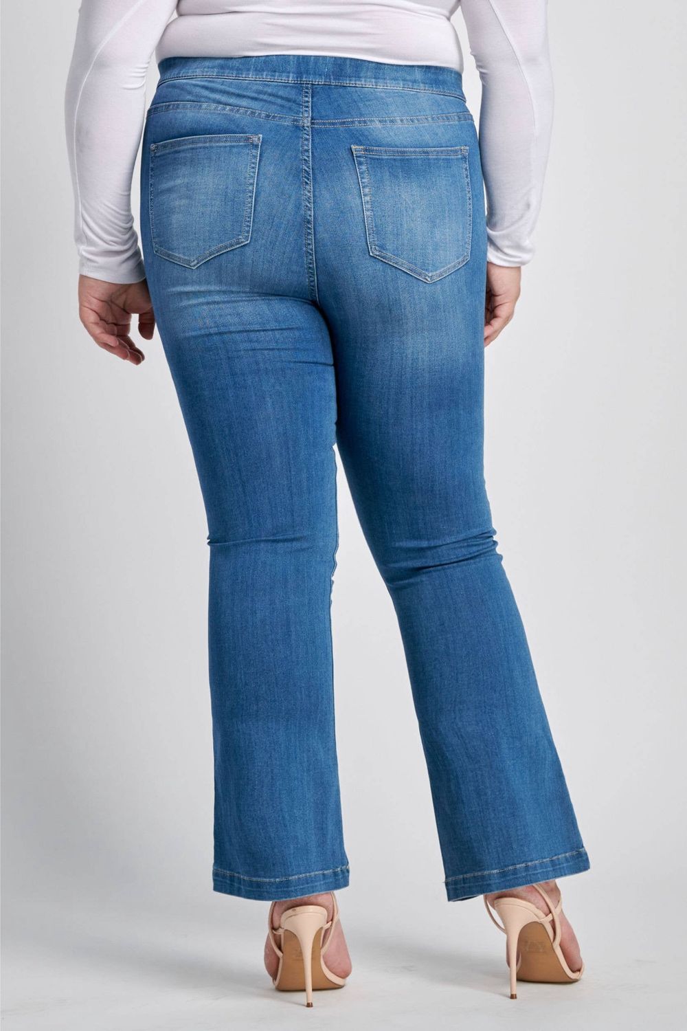 Plus Mid Rise Medium wash Flare Jegging (30") [AB35324MP-30]