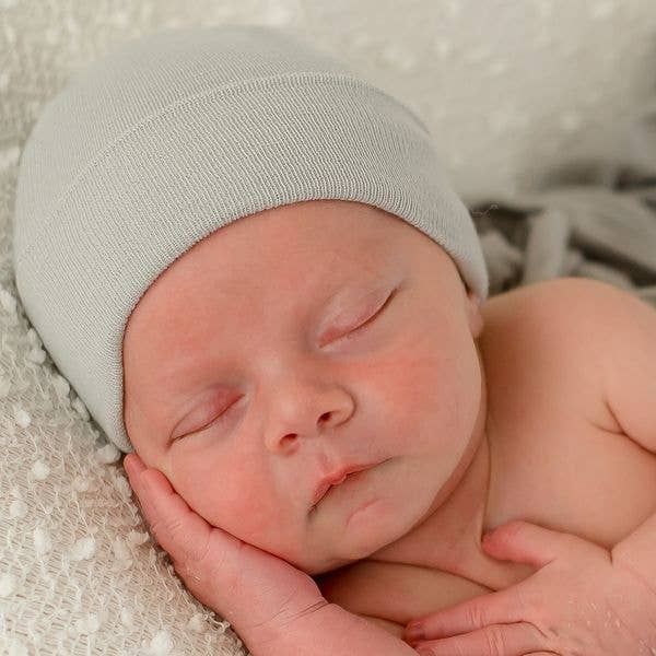 Ilybean SOLID color hospital hat for newborns and babies
