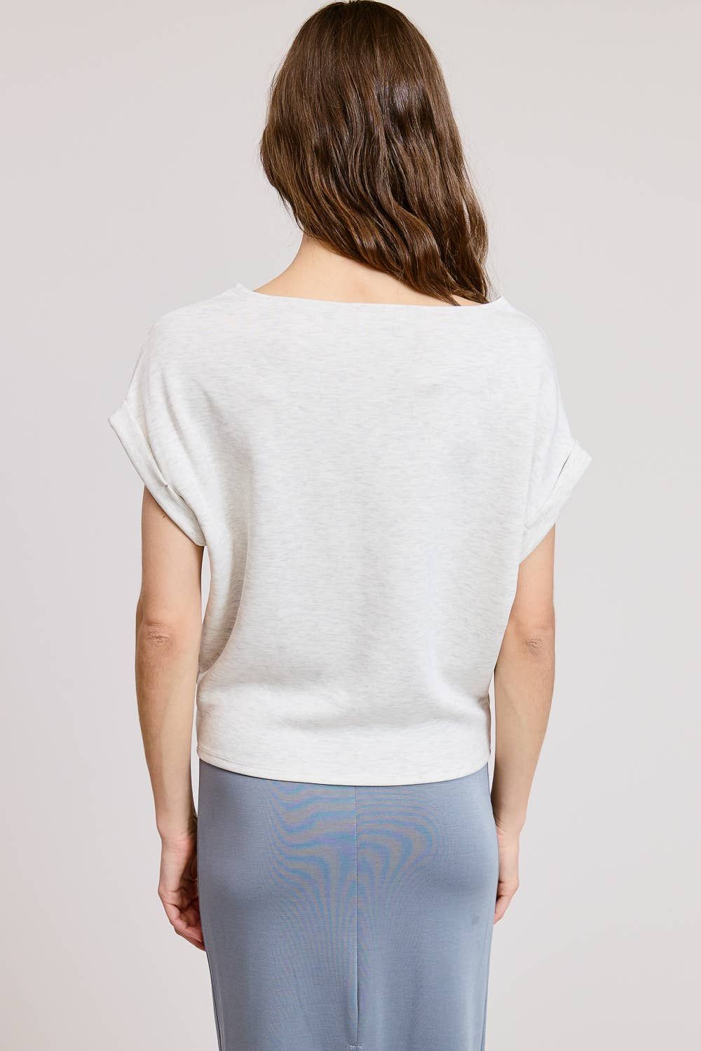 Cuff Sleeve Dolman Scuba Top