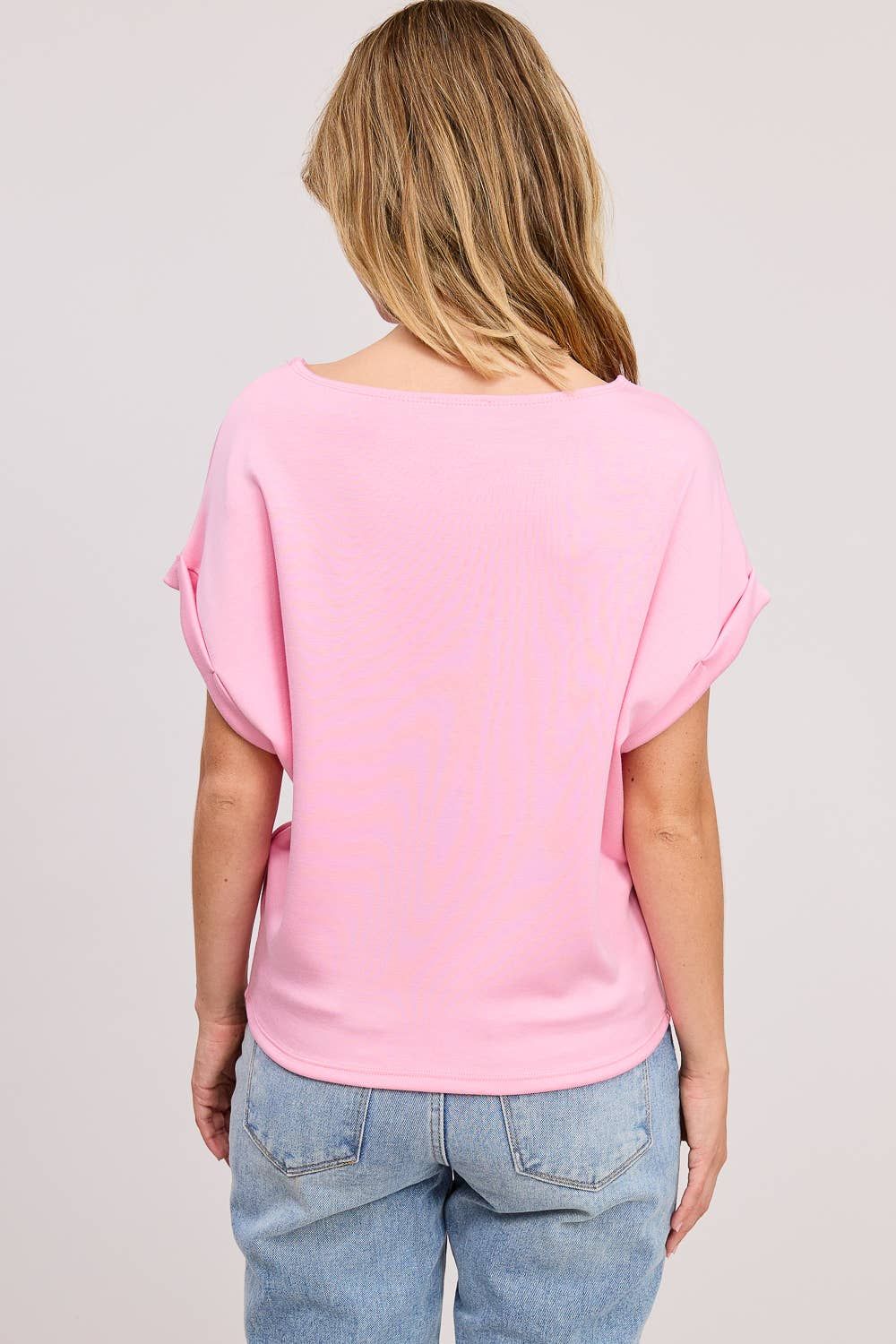 Cuff Sleeve Dolman Scuba Top