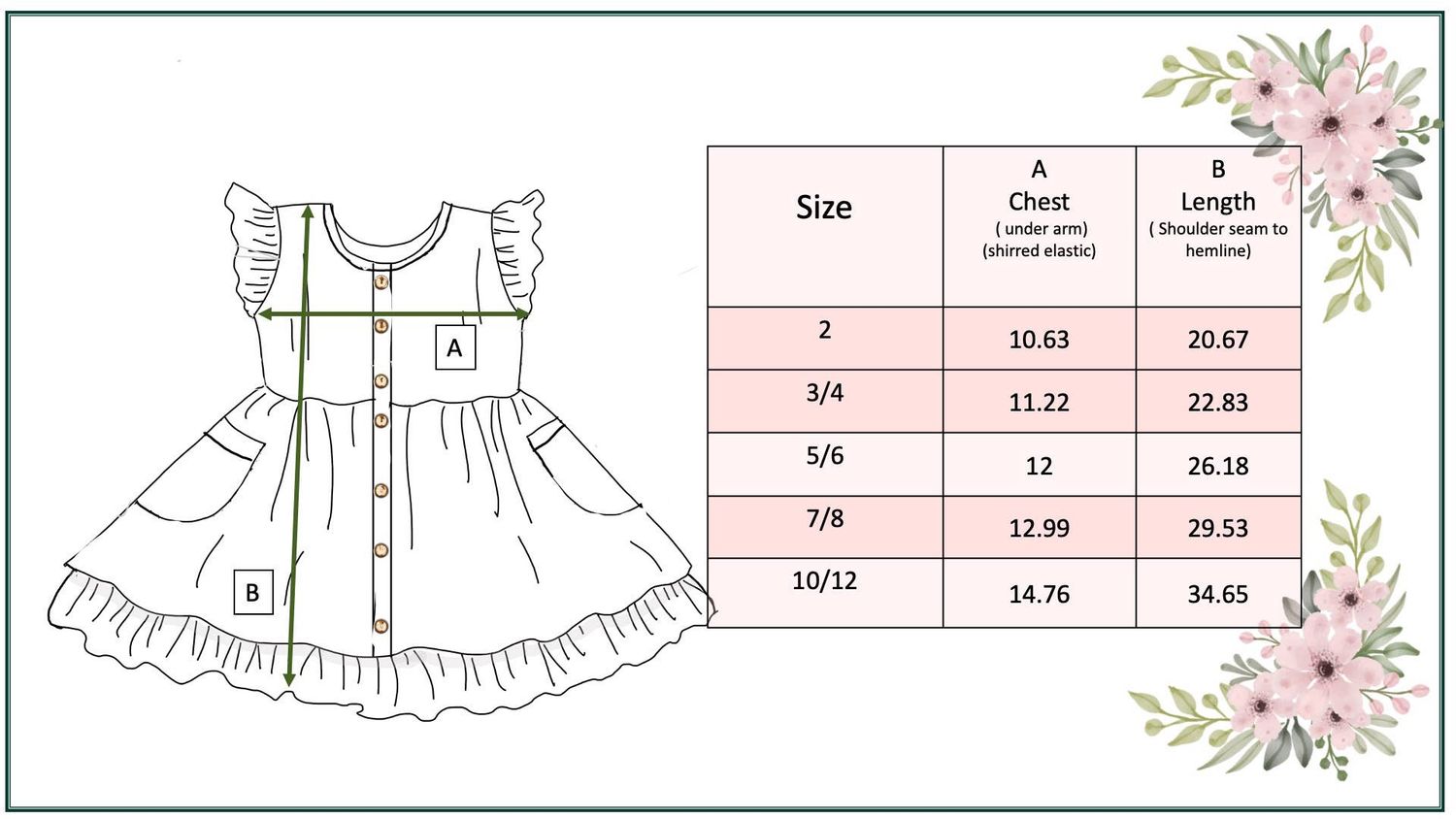Girls Pink &amp; Tangerine Retro Flower Check Pocket Dress