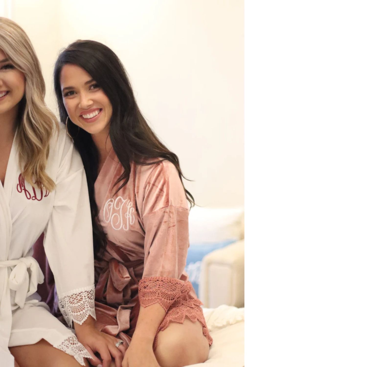 Velvet Robe Bridesmaid Gifts for Embroidery Blank