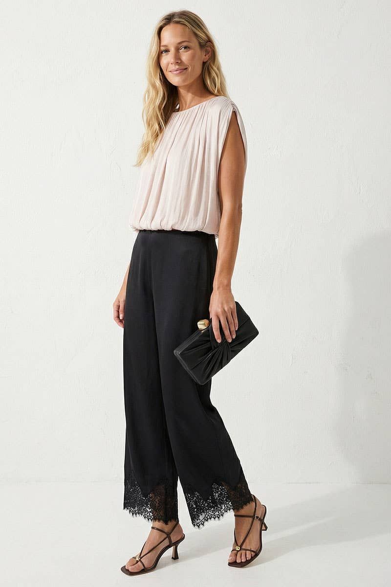 Grecian Drape Bubble Blouse