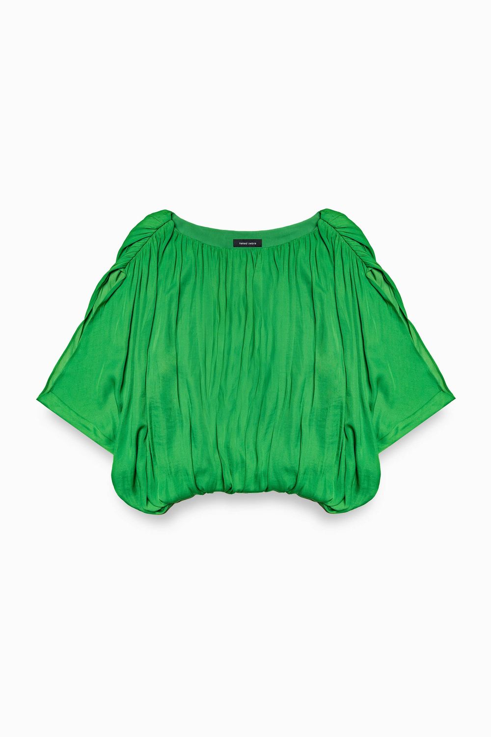 Grecian Drape Bubble Blouse
