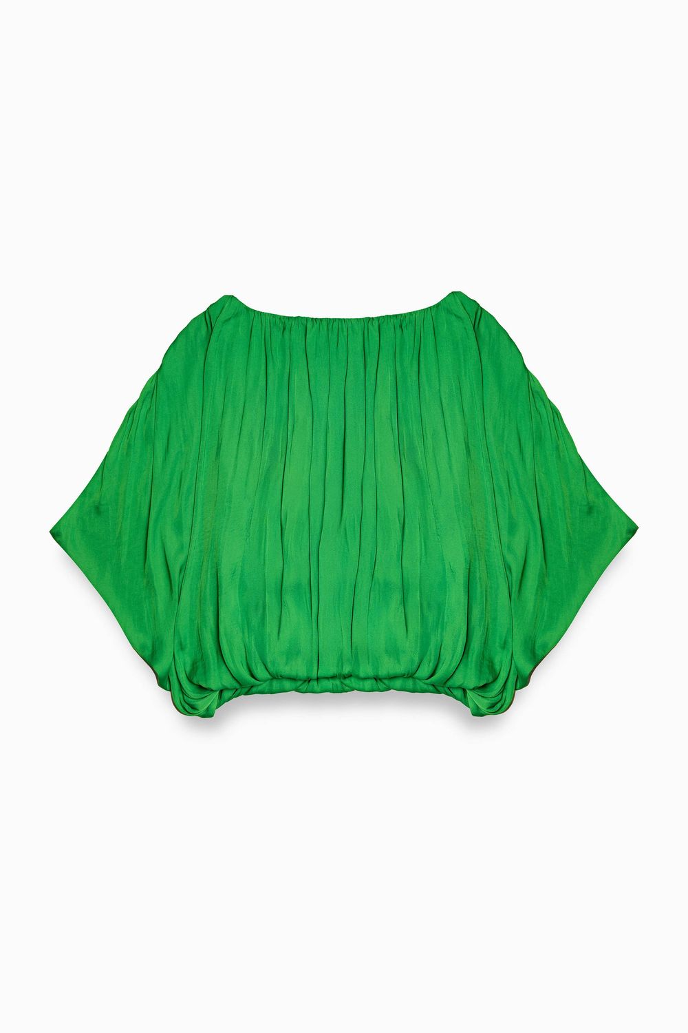 Grecian Drape Bubble Blouse