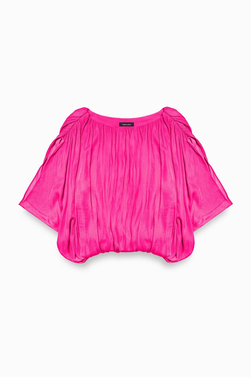 Grecian Drape Bubble Blouse