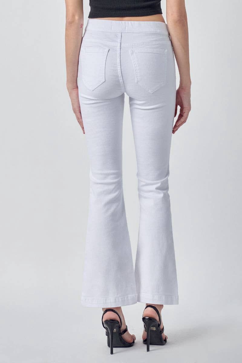 White Petite Flare Jegging