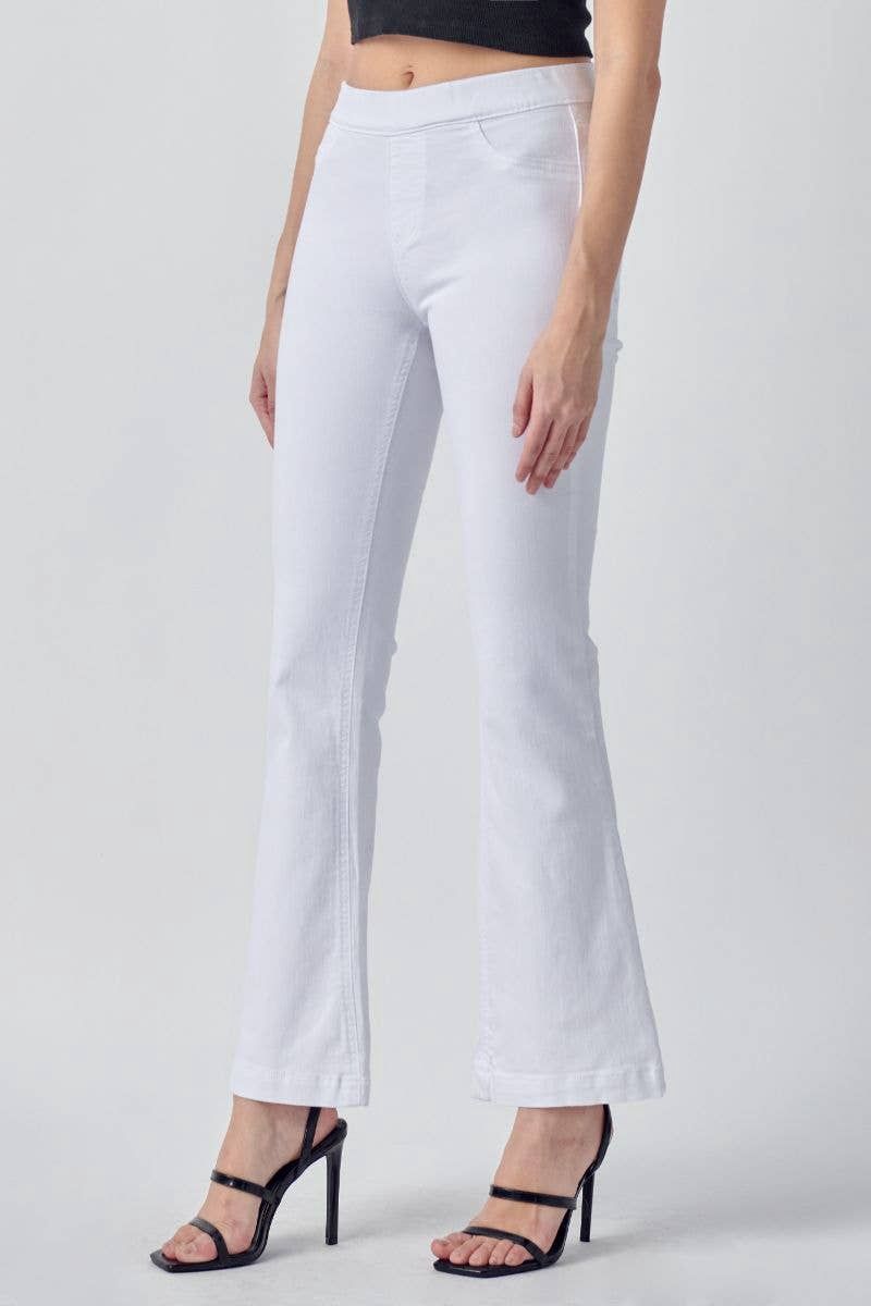 White Petite Flare Jegging