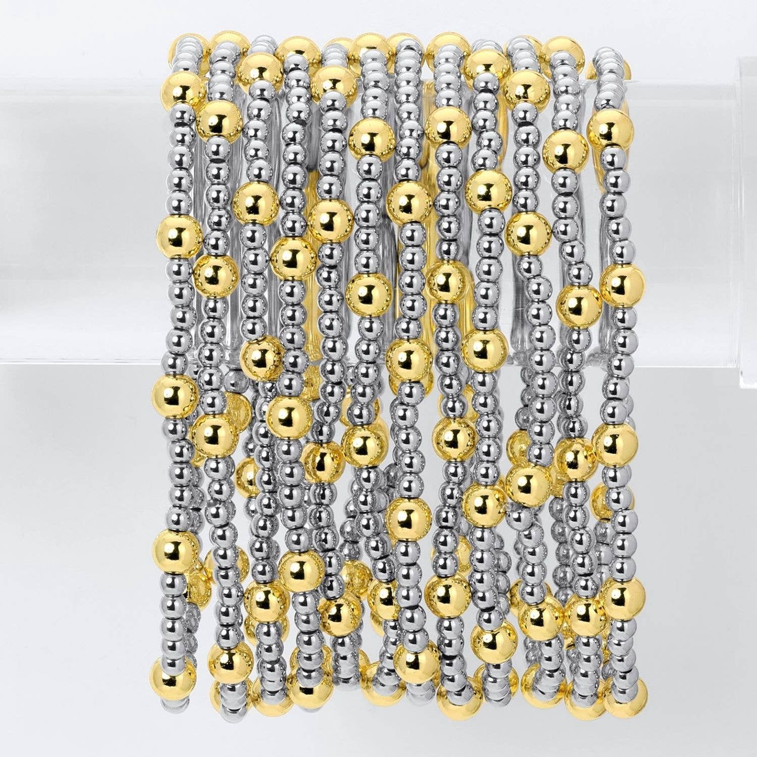 Two-Tone Stretch Bracelet 3mm/5mm