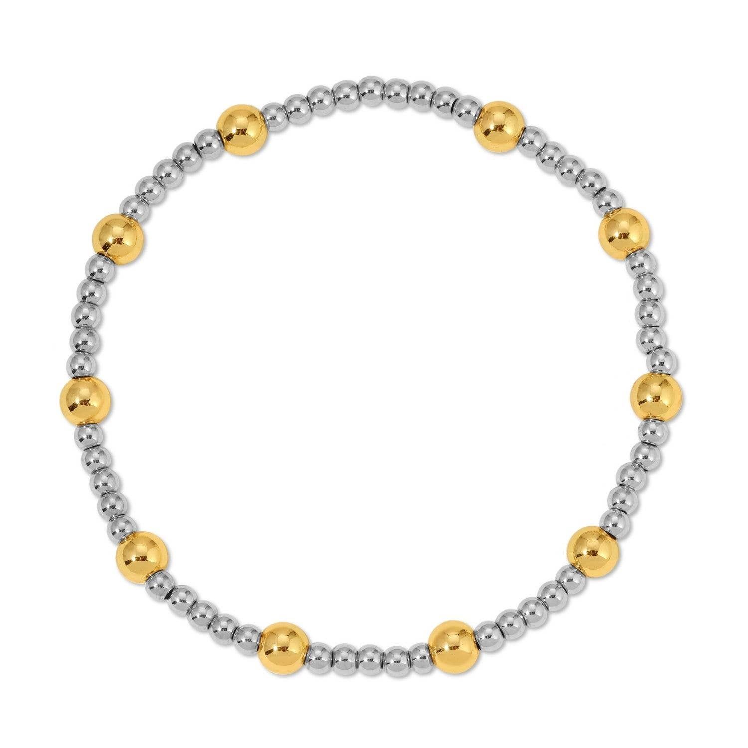 Two-Tone Stretch Bracelet 3mm/5mm