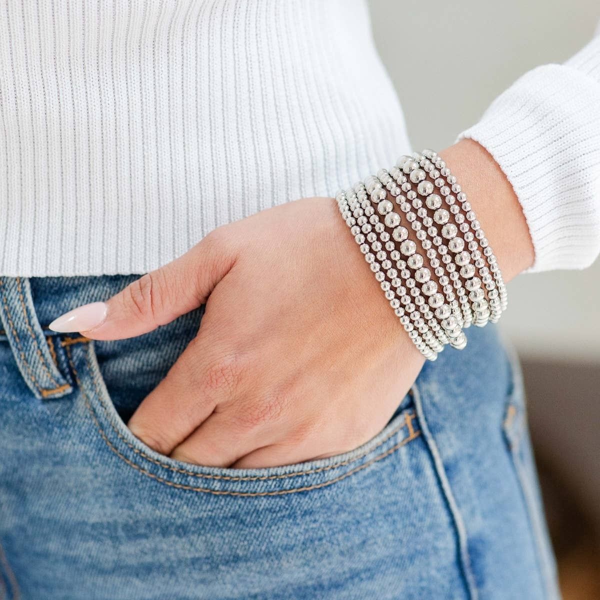 6mm Beaded Bracelet