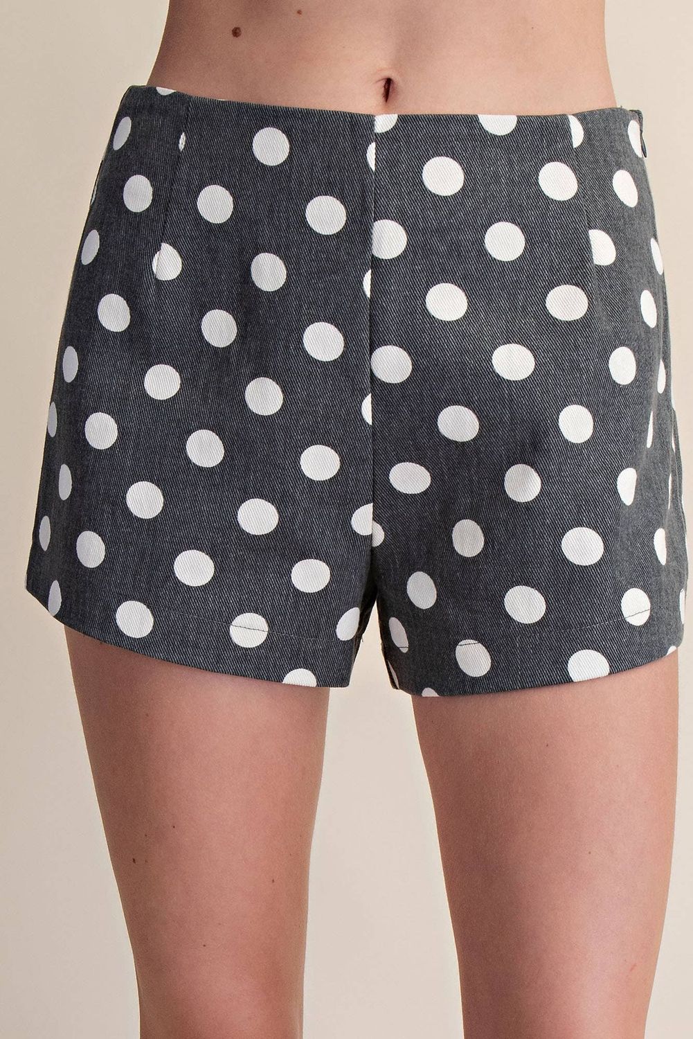 Fitted Mini Shorts, Color: Charcoal, Size: S