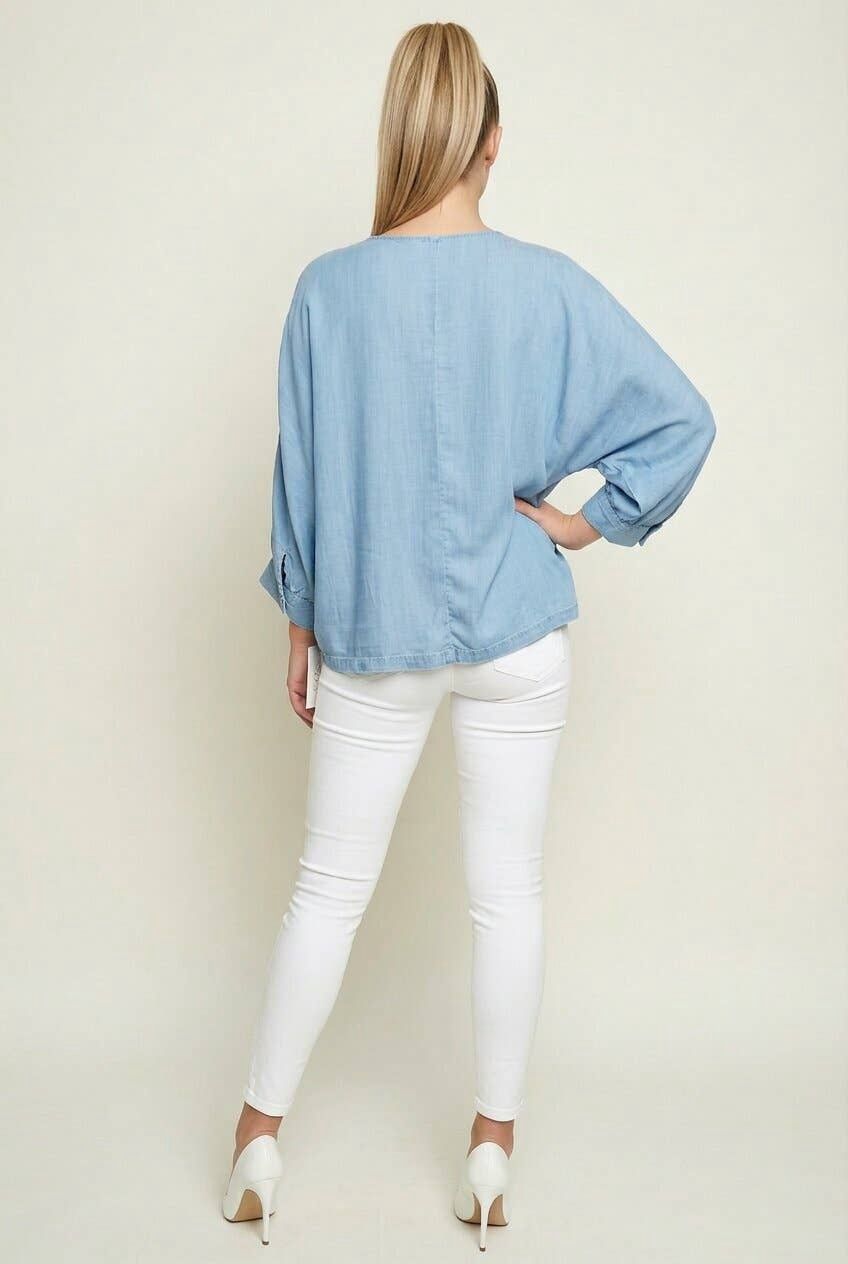 6058 Round Neck Oversized Top
