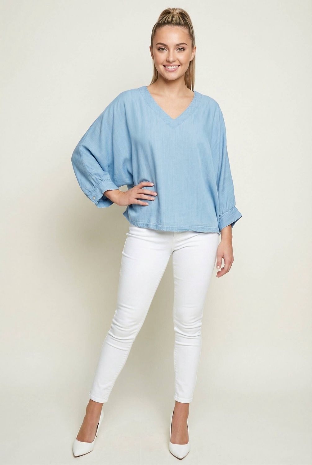 6058 Round Neck Oversized Top